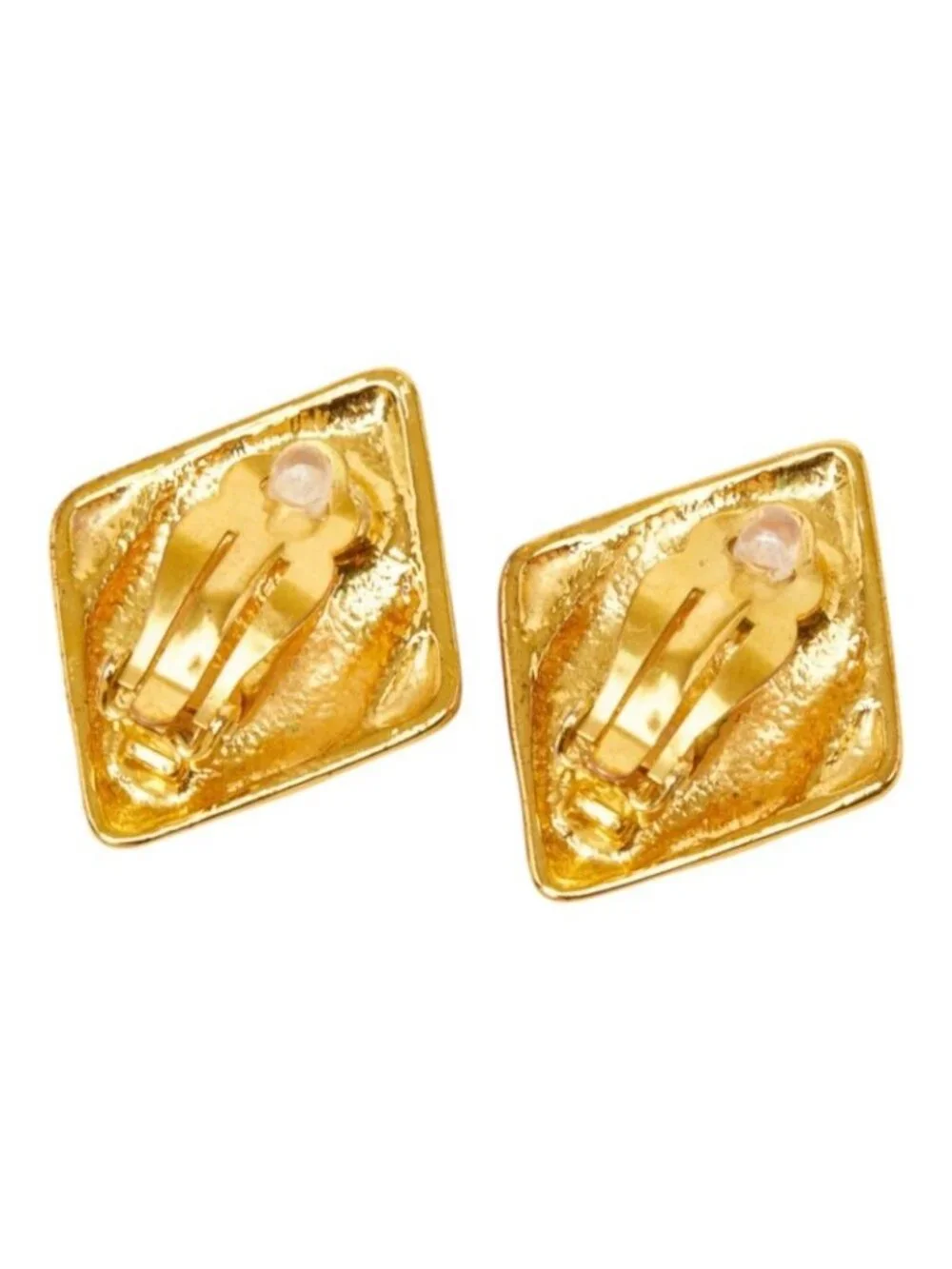 Chanel 97P CC Logo Vintage Earrings Gold Plated